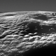 Perspective view of Pluto’s icy volcanic region.